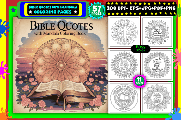Download Bible Quotes with Mandala Coloring Pages - Premium Resources