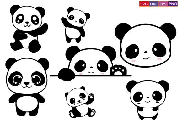 Download Panda Svg,Cute Panda Svg Bundle,png - Panda svg Collection