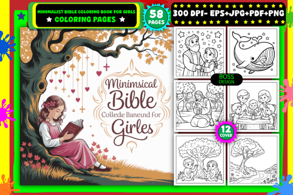 Download Minimalist Bible Coloring Book for Girls - Premium Resources