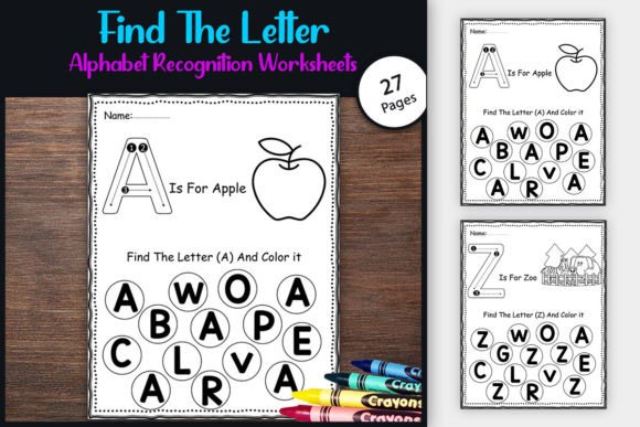 Download Find the Letter: Alphabet Worksheets - Alphabet worksheets Collection
