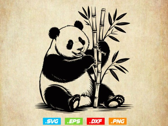 Download Panda Svg, Panda Silhouette, Cute Panda - Panda svg Collection