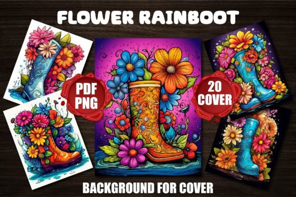 Download Flower Rainboot Backgrounds for Covers - Background Collection