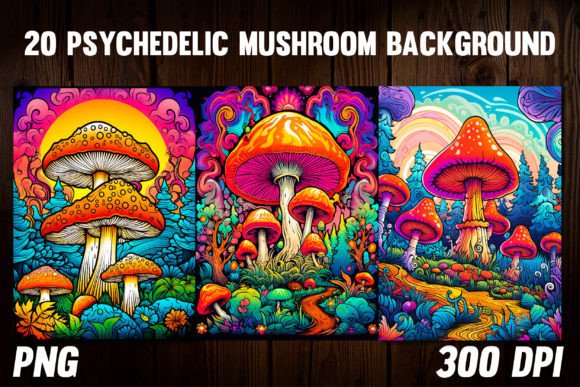 Download Psychedelic Mushroom Backgrounds 3 - Background Collection