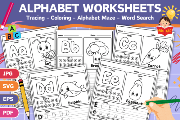 Download Printable Alphabet Worksheets for Kids - Alphabet worksheets Collection