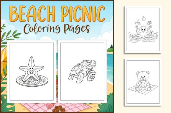 Download Beach Picnic Coloring Pages for Kids - Beach picnic coloring Collection