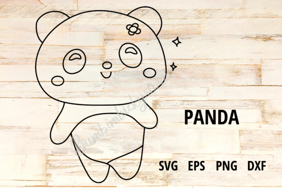 Download Panda SVG Cut File, Panda Outline Svg - Panda svg Collection