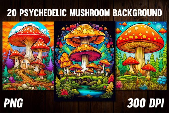 Download Psychedelic Mushroom Background 2 - Background Collection